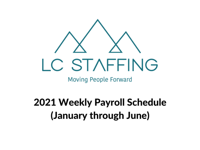 LC Staffing Payroll schedule screenshot