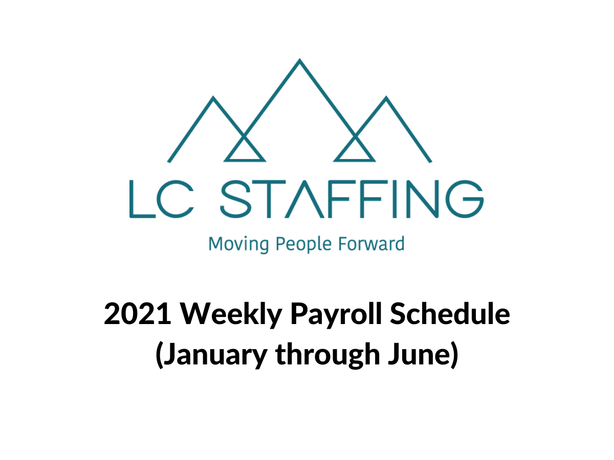 LC Staffing Payroll schedule screenshot